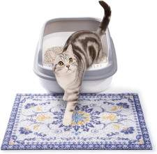 Cat Litter Mat, 20X15 in Litters Box Mat Waterproof Non-Slip Easy to Clean Washa