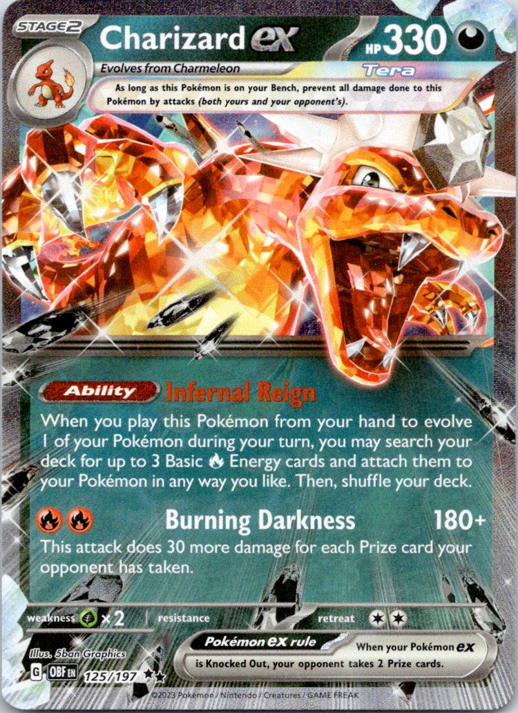 Charizard ex - Holo Double Rare SV03: Obsidian Flames 125/197 NM