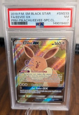 PSA 7.0 NM Eevee GX SM233 Sun & Moon Promo Holofoil Pokemon TCG | eBay