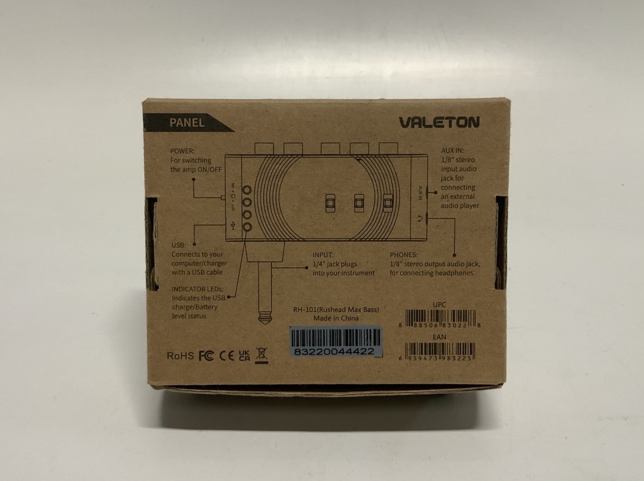 Valeton Rushead Max USB Chargable Portable Pocket Guitar Bass Headphone AmpRH101