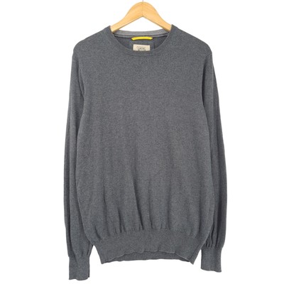Camel Active Jumper Sweater Pullover Men Grey Cashmere Cotton Ia8 Size M