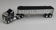 DCP 1:64 *BLACK* Peterbilt 352 COE w/Chrome EAST End Dump Trailer