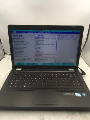 COMPAQ PRESARIO CQ62 - BOOTS TO BIOS - INTEL CELERON - 4GB RAM - READ DESC - BB