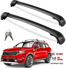 Lockable Roof Rack Cross Bars Compatible with Sorento 21-26 with flush rails