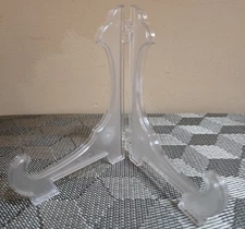 Clear Plastic Easel Display Stand Holder for Plate, Card, Picture  5.75" Tall