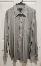 Eddie Bauer Men's XXL Tall Button-up Long Sleeve Grey