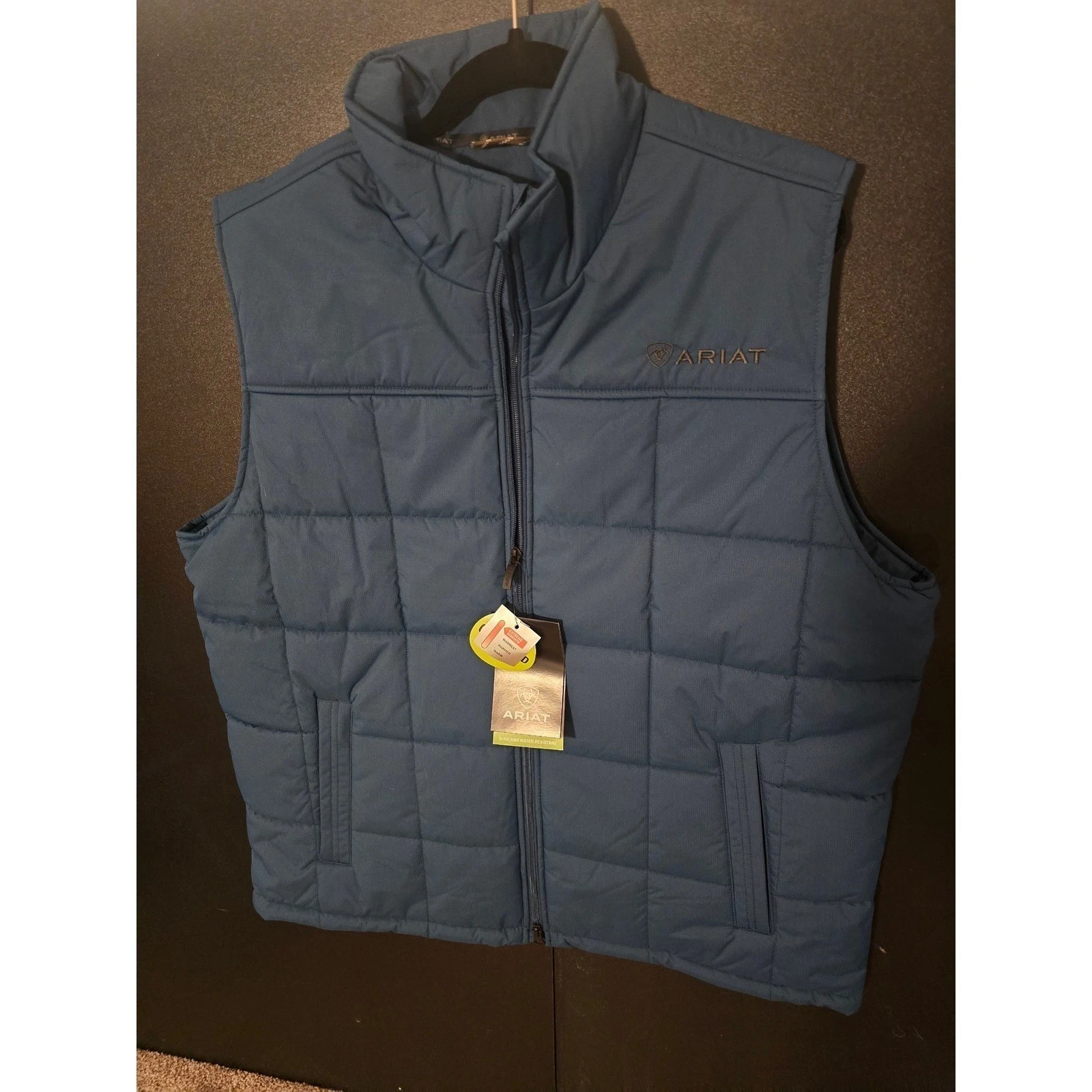 Ariat Mens Crius Blue Quilted Insulated Concealed Carry Vest XL 10052813 NEW