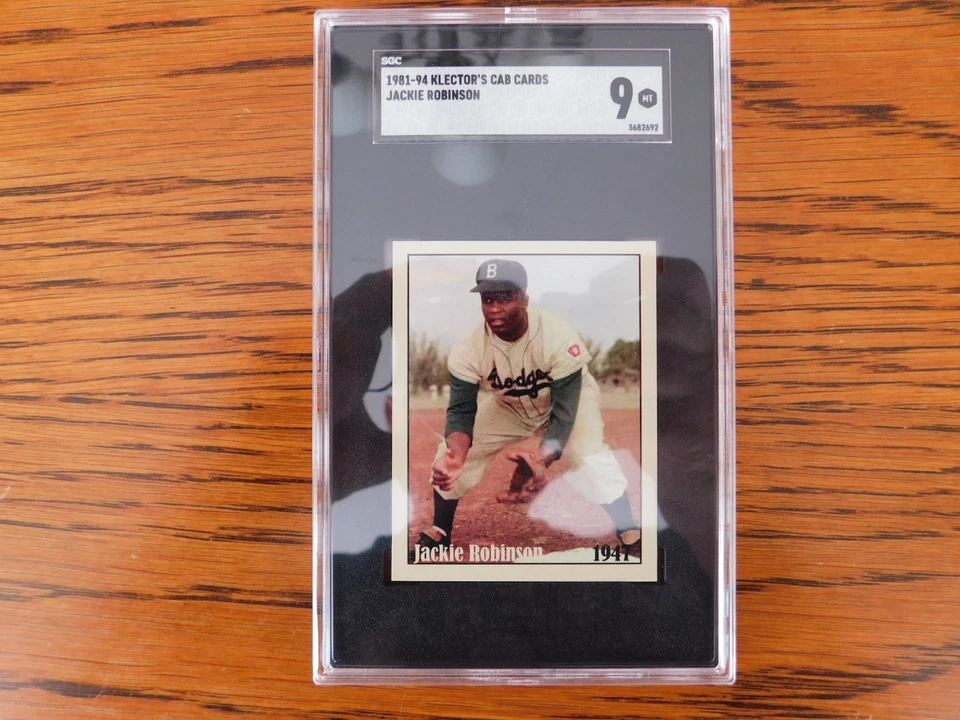 Rare /400 JACKIE ROBINSON Authentic 1981-94 Klector NYC Cab Card SGC 9 DODGERS - Image 3 of 4