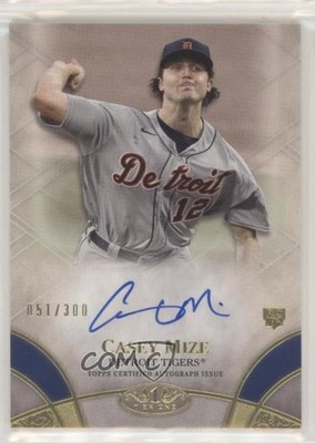 2021 Topps Tier One Break Out 51/300 Casey Mize #BOA-CMI Rookie Auto RC 0oo1