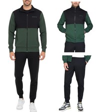 Mens Tracksuit Full Zip Fleece Sweatshirts Running Jogger Zip Pocket Workout Set