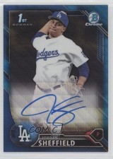 2016 Bowman Draft Chrome Pick Blue Wave Refractor /150 Jordan Sheffield Auto 3b3