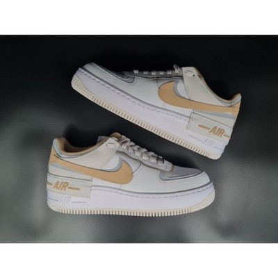 Nike Air Force 1 Shadow Summit White/Sesame-Wolf Grey Size 7.5 Woman. DV7449-100