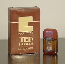 Vtg TED LAPIDUS POUR HOMME splash EDT .12 oz 3.5 ml MINIATURE OLD VERSION