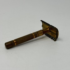 Vintage Gillette Brass Copper Tone Razor #17567 Made in USA