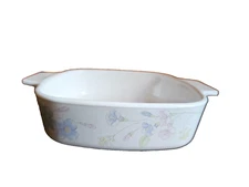 Corning Ware No Lid A-1-B Pastel Bouquet  1 Liter Dish Vintage 1980s