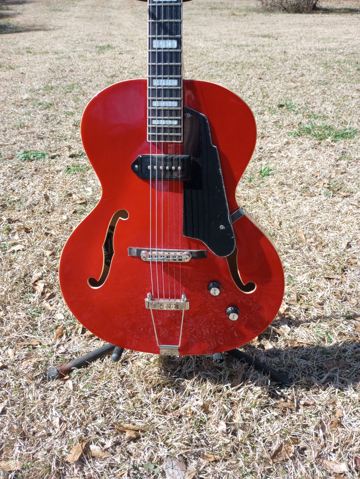 GROTE Jazz Electric Guitar Hollow Body Chrome Hardware P90 pickup eBay