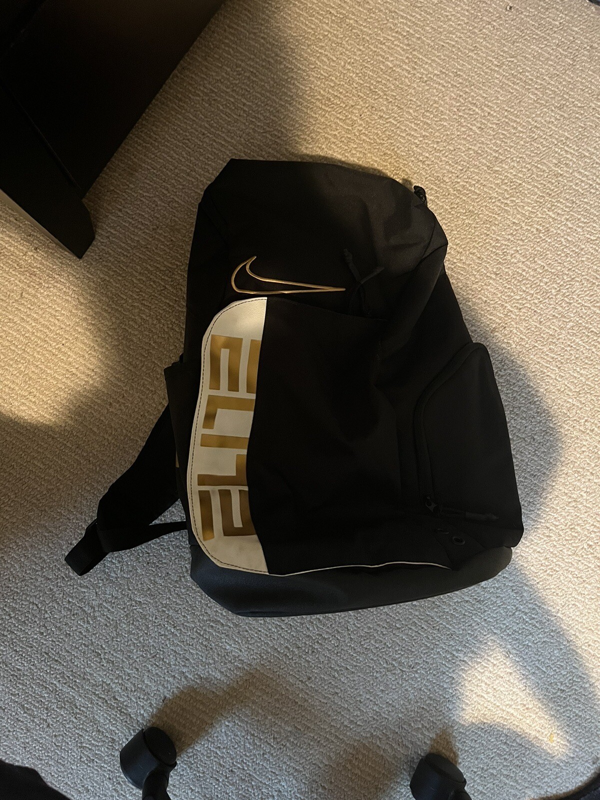 Nike Elite Pro Basketball Backpack Black & Gold (RARE) new without tags