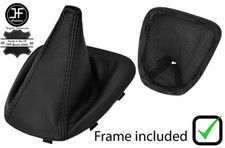 SCHWARZ NAHT LEDER SCHALTMANSCHETTE+KUNSTSTOFFRAHME F?R FIAT BRAVO II MK2 07-14