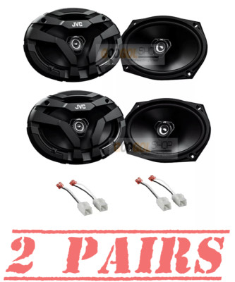 JVC 2-WAY 6x9 inch 400 Watt Speakers Front-Rear doors for 2009 - 2018 RAM 1500