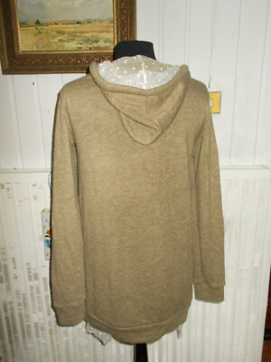 Robe Pull Molly Bracken Beige - Taille M/38, En Tulle Et Mix Coton-polyester - Capuche, Brodée Logo - Occasion Très Bon état