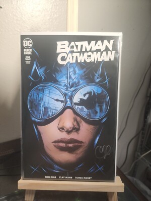 Batman Catwoman 3 Travis Charest Variant Signed By Clay Mann.  2022 COA.