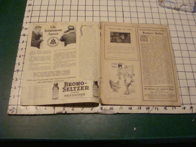 original JAN 27, 1910 --- LIFE --- w C Coles cover art, #1422 PALL MALL b cover - Image 3 of 4