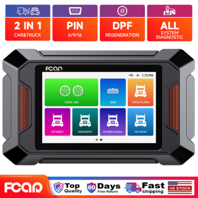 FCAR F801 Heavy Duty Truck Diesel OBD2 All System Diagnostic Scanner DPF Regen