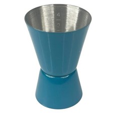 Double JIGGER Stainless Steel Teal Metal 3" Liquid Measure Shot Cup 30/60 ml Bar