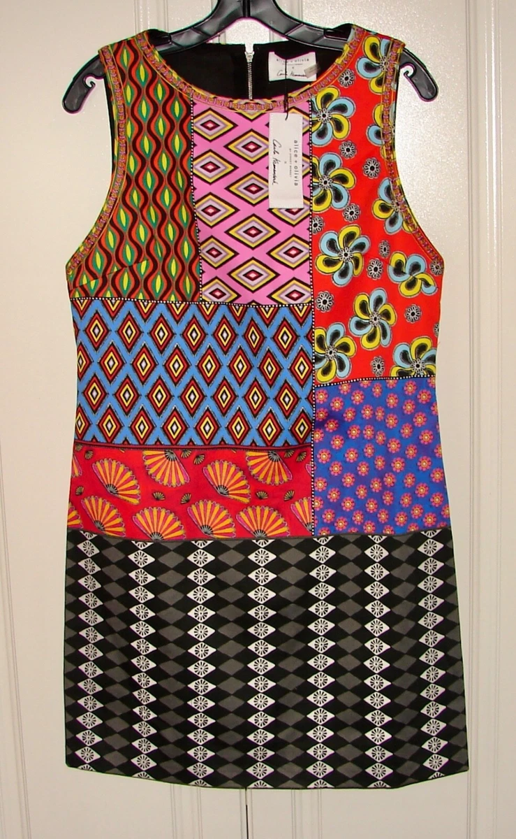 NWT Alice Olivia x Carla Kranendonk size 12 Clyde patchwork