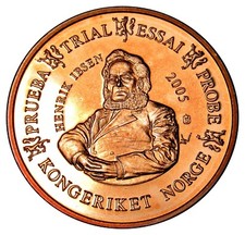 Norway 5 Euro Cents Fantasy Probe Trial Essai coin 2005