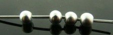 50 VINTAGE SILVER MATTE ACRYLIC 4mm. ROUND BEADS 814