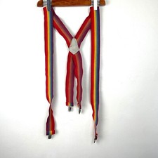VTG Rainbow Suspenders Made In Germany Vintage