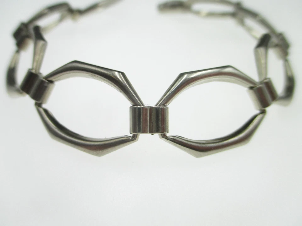 Designer Armband silbern 70s Modernist bracelet silver Modernist Retro Design - Bild 2 von 4