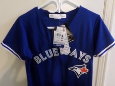 TORONTO BLUE JAYS JERSEY COOL BASE  MAJESTIC MLB WOMEN M / S 40 ROYAL BLUE NWT