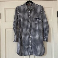 Victoria  s Secret Mayfair Nightshirt Collared Nightgown Cotton Size Small Button