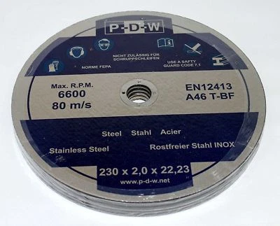 S&S-SHOP 10 Trennscheiben Ø 230x2,0 mm Flexscheibe Winkelschleifer INOX Edelstahl Metall