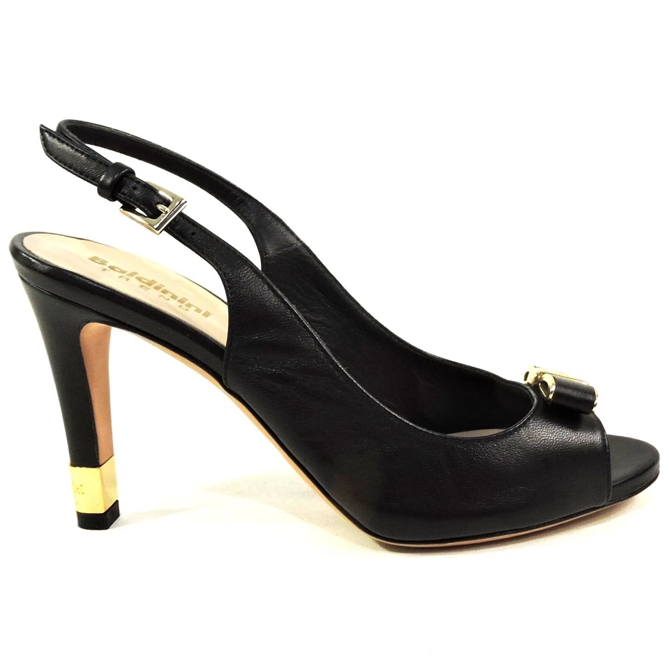 SANDALIAS BALDININI 🇮🇹 MUJER NEGRAS CUERO SUAVE CONFORT MODA VERANO Foto 4 de 4