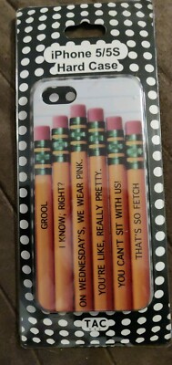TAC iPhone 5/5S Hard Case NO. 2 Pencils With Mean Girls Sayings On Each Case