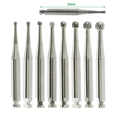 Dental Round Burs Latch RA 1 2 3 4 5 6 7 8 Carbide Slow Speed Midwest LA
