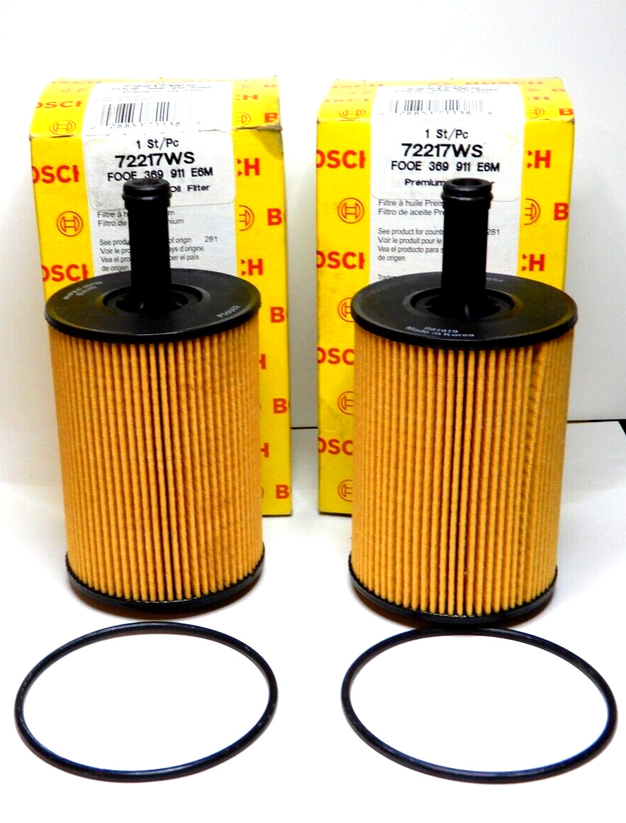 Lot of 2 Engine Oil Filter-Bosch Premium Oil Filters 72217WS