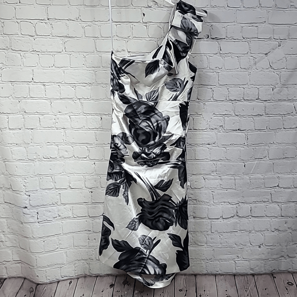 dillards black and white dresses MIDNIGHT LACE DRESS neckline and on flouncy cap sleeves black and white cocktail dress