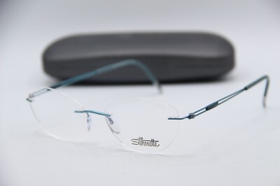 NEW SILHOUETTE 5521 FB 5040 BLUE GUNMETAL AUTHENTIC FRAMES EYEGLASSES 52-17