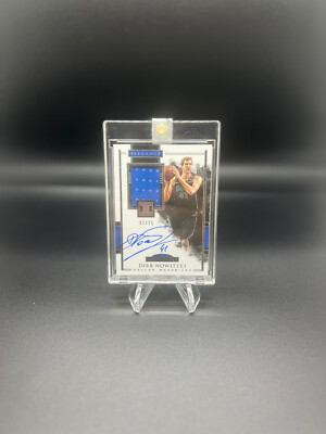 2017-18 Impeccable Elegance Dirk Nowitzki Patch Auto /25 #EV-DNK