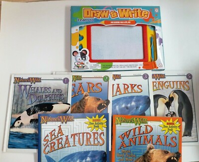 Draw & Write  Erasable Board  /Coloring /Activity/ Puzzle & Animal Books  Toys