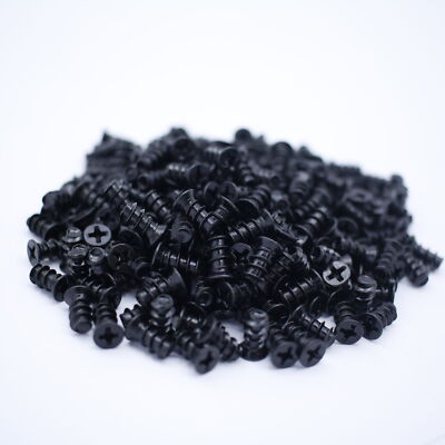 100x PC Gehäuse Lüfter Schraube 5x10mm Fan Screw PC Mod schwarz