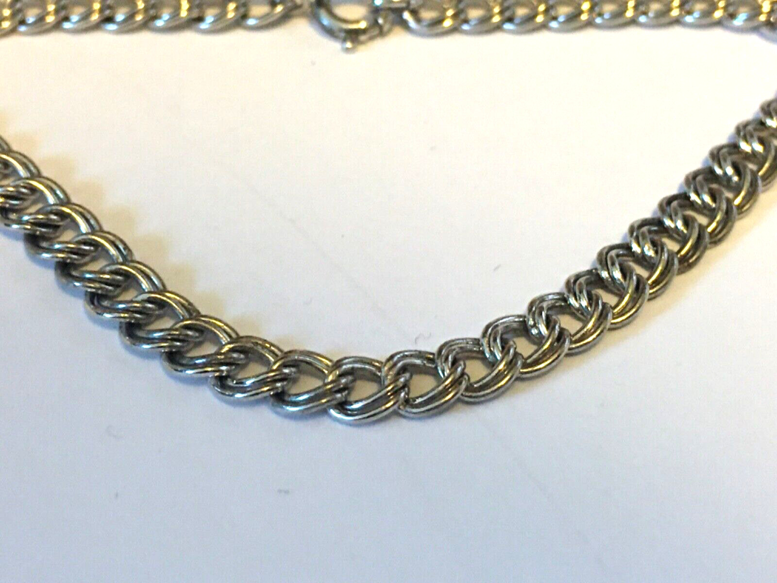 Vintage  925 Solid Sterling Silver Double Curb Li… - image 3