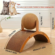 Cat Scratching Ball, Toy Sisal Scratcher Board Interactive, Cat Teaser