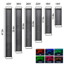 hygger Aquarium Light 12 18 24 30 36 48" with Timer Fish Tank Grow Plant Lamp