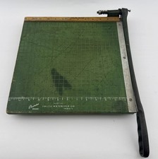 Premier Brand Vintage Guillotine Paper Cutter 13 x 13 in USA Manual
