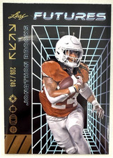 2024 Leaf Futures Gold Foil 209/249 Jonathon Brooks #106 Carolina Panthers